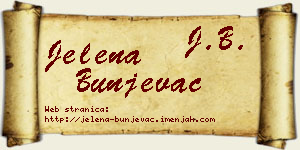 Jelena Bunjevac vizit kartica